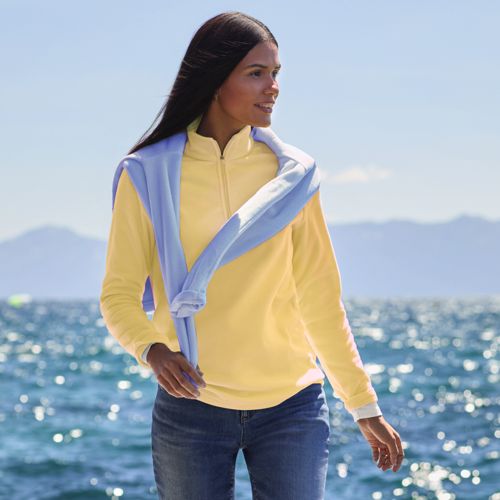Pull vintage en polaire Land's End - Fermeture éclair 1/4