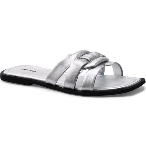 Sandales à Enfiler Beige Lands' End - Taille 8 US, Cuir, Semelle Antidérapante - Occasion